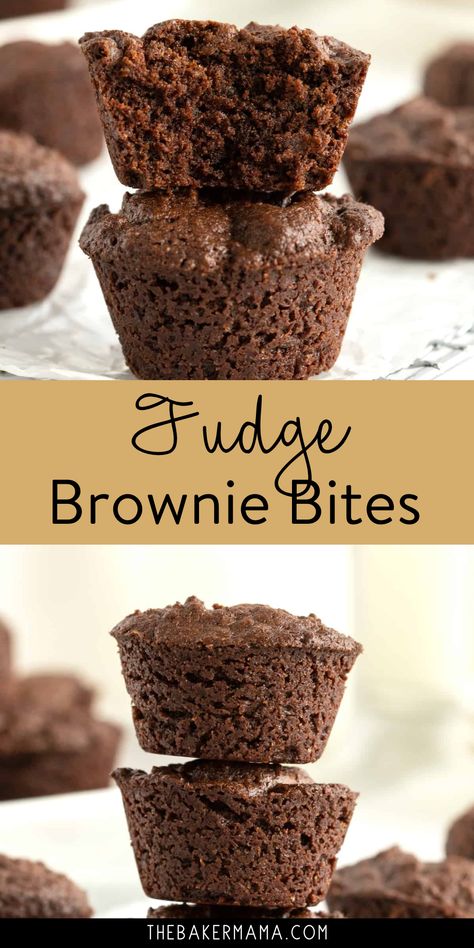 2 Bite Brownie Recipe, Individual Brownie Recipe, Two Bite Brownie Recipe, Mini Brownies Bites, Mini Brownie Bites From Mix Boxes, Brownie Bites From Mix Boxes, Brownie Variations, No Bake Brownie Bites, Two Bite Brownies