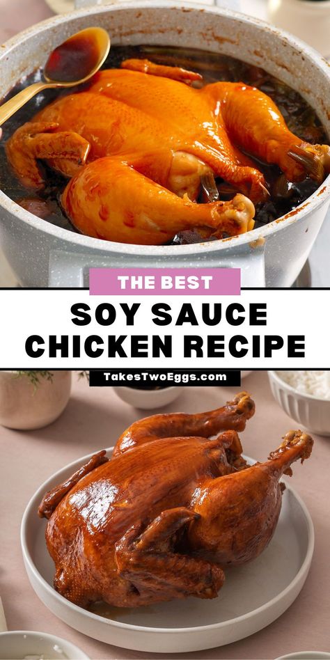 Lao Chicken Recipes, Chicken In Soy Sauce Recipe, Chinese Soy Sauce Chicken, Chicken Soo Guy, Soy Chicken Recipes, Asian Crockpot, Whole Chicken Marinade, Kalbi Recipe, Chicken Pieces Recipes