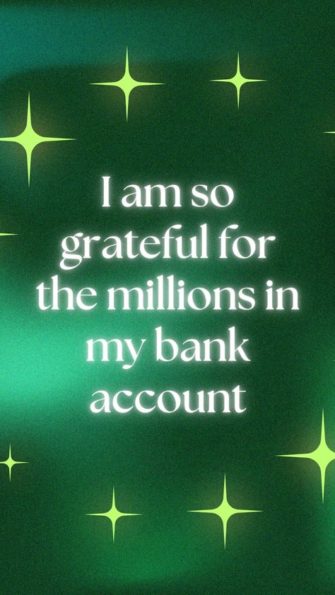 Attraction Affirmations Multi Millionaire Affirmations, 100 Million Dollars Bank Account, Millions In Bank Account, Manifest Millions, Millionaire Manifestation, Style Affirmations, Millionaire Affirmations, Mindset Affirmations, 5 Million Dollars