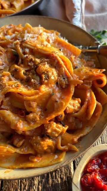 The Original Dish on Instagram: "creamy calabrian chili pappardelle with sausage & fennel. one of my absolute favorite pasta recipes. recipe linked in my bio✨" The Original Dish, Chili Pasta, Favorite Pasta Recipes, Calabrian Chili, Low Carb Recipes Dessert, No Carb Diet, Fennel, Nutritious Meals, Ketogenic Diet