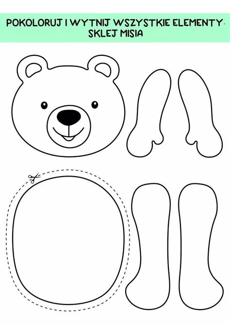 Brown Bear Crafts Preschool, Teddy Bear Crafts For Kids, Bear Crafts For Kids, Preschool Free Printables, Bear Crafts Preschool, Crafts For Kids Preschool, Bear Template, Teddy Bear Crafts, Puppets For Kids