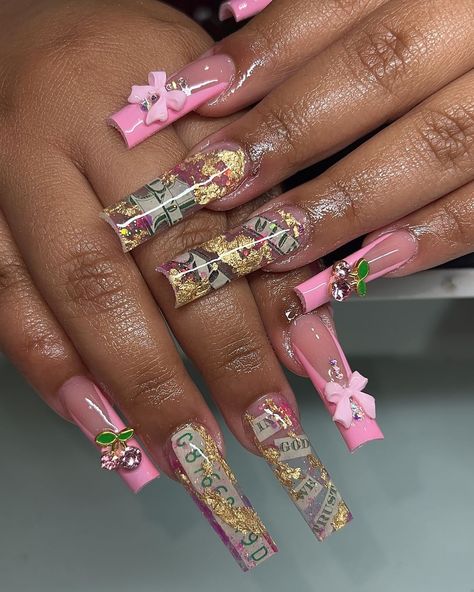 Short Money Nails, Virgo Nails Designs, Money Nails Designs, Virgo Nails, Money Nails, Florida Nails, Acrylic Toes, Nail Inspiration, Chic Nails