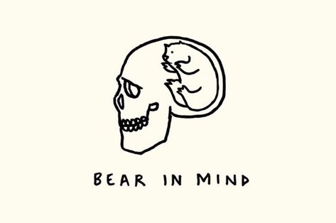 Bear in mind. - Album on Imgur Matt Blease, Visual Puns, Create Logo, Arte Inspo, A Skull, A Drawing, The Words, Picture Wall, Art Direction