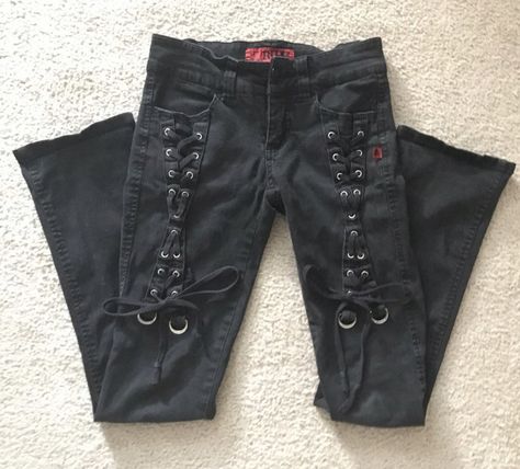 Goth Bottoms, Goth Jeans, Corset Jeans, Corset And Jeans, Goth Pants, Baby Top, Tripp Nyc, New Rock, Mall Goth