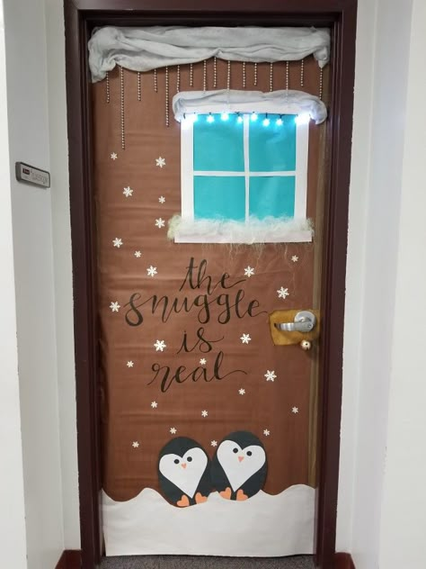 Winter classroom door! Igloo Classroom Door Ideas, Polar Bear Door Decorations For School, Winter Doors For Classrooms, Winter Door Ideas For Classroom, Daycare Door Decorations, January Classroom Door Ideas, Winter Classroom Door Ideas, January Classroom Door, Holiday Door Ideas