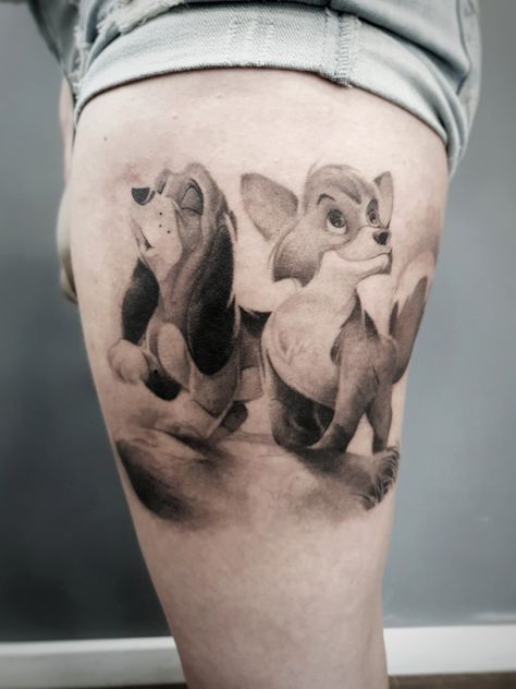 #tattoo#disney #NITU TATTOO#the fox and the hound#disneytattoo The Fox And The Hound Tattoo, Disney Animal Tattoos, Fox And Hound Tattoo, Fox And The Hound Tattoo, Boondocks Tattoo, Hound Tattoo, Tat Sleeve, Fox And Hound, Disney Inspired Tattoos