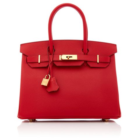 Hermès 30cm Rouge Casaque Epsom Birkin | Moda Operandi ($25,300) ❤ liked on Polyvore featuring bags and handbags Red Hermes Bag, Red Birkin Bag, Birken Bag, Red Purse, Red Bag, Red Purses, Genuine Leather Purse, Birkin 25, Bags Aesthetic