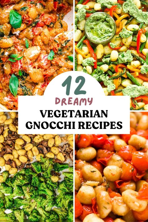 Veggie Gnocchi Recipes, Vegetarian Family Meals, Meatless Dinner Recipes, Vegetarian Gnocchi Recipes, Vegetarian Gnocchi, Recipes Gnocchi, Gnocchi Recipes Healthy, Healthy Easy Meals, Gnocchi Recipes Easy