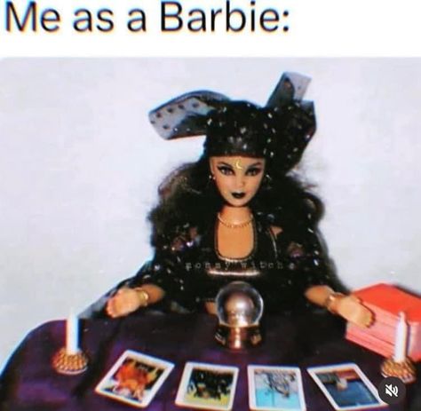 A MYSTICAL BARBIE WITH MELANIN FEATURES🩷 - All current orders going out today & tomorrow - NEW! Boutique Items in stock - Blessings flowing abundantly Visit Madame-Sirena.com for Goddess Esentials! Spooky Barbie, Witch Barbie, Witch Jokes, Funny Spiritual Memes, Witch Meme, Barbie Witch, Male Witch, Bored Board, Bad Witch