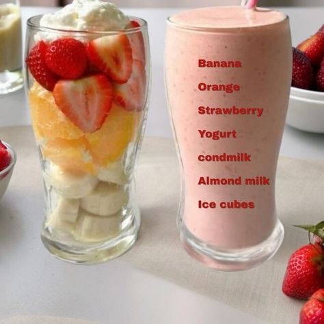 Healthy Smooties, Milk Ice Cubes, Fruit Smoothie Recipes Healthy, Easy Healthy Smoothies, Orange Smoothie, Smoothies Recipes, Diet Smoothie Recipes, Healthy Drinks Smoothies, Homemade Drinks