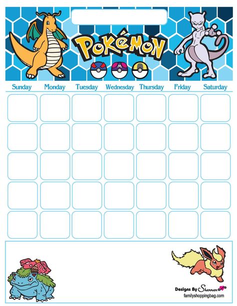 Pokemon Calendar, Pokemon Table, Pokemon Favor, Homework Tracker, Toddler Homeschool, Free Printable Stationery, Pokemon Ball, Pokemon Craft, Pokemon Birthday Party