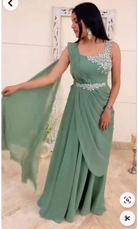 Simple Designer Dress, Kerala Lehenga Designs Latest, One Piece Sleeves Design, Trending Long Frocks Design, Saree Style Gown Party Wear, Weeding Outfits For Girl, Saree Type Dress, Sari Gown Designs, Bride Sister Dress Indian