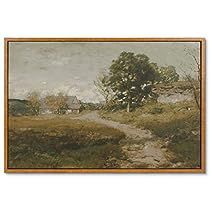 Landscape Wall Painting, Rustic Landscaping, Wall Art Vintage, Farmhouse Wall Art, Vintage Landscape, Landscape Pictures, Canvas Wall Decor, Framed Canvas Wall Art, Vintage Wall Art