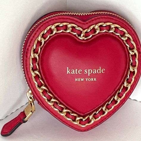 Elevate your accessory game with these stylish Kate Spade wallets! Perfect for casual outings, business meetings, and travel. 💼🌟 #KateSpade #Wallets #Fashion #Accessories #ForHer Heart Coin Purse, Kate Spade Heart, Heart Coin, Novelty Purses, Small Leather Purse, Kate Spade Card Holder, Red Leather Purse, Blue Wallet, Perfect Handbag