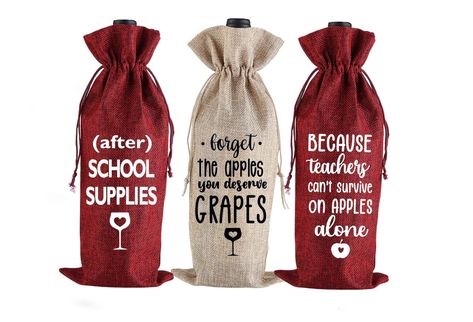 Wine Teacher Gift, Teacher Appreciation, Personalized Teacher Gift, Wine Gift Bag, Wine Gift, Teacher Wine Gift, Funny Gift for teacher Teacher Wine Gift, Wine Teacher Gift, Apple School, Wine Teacher, Wine Gift Bag, Gift Wine, Wrapping Party, Personalized Teacher Gifts, Party Gift Bags