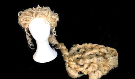 Rapunzel Trick Wig / Into The Woods | Music Theatre International Into The Woods Rapunzel, Into The Woods Musical, Rapunzel Wig, Elf The Musical, Disney Finding Nemo, Music Theatre, Buddy The Elf, Wig Caps, Disney Descendants