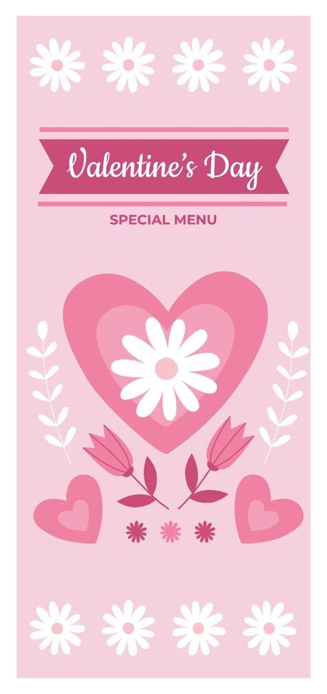 Dinners For Two, Fancy Dinners, Floral Flats, Valentine Day Special, Valentine Special, Fancy Dinner, Menu Template, Love Valentines, Free Graphic Design