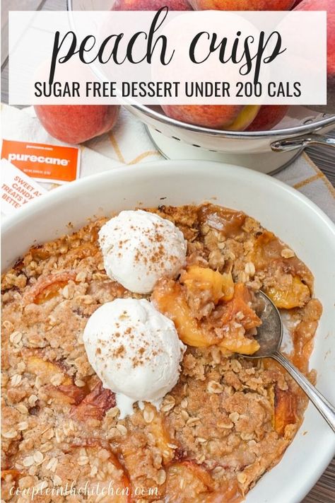 Ww Peach Crisp, Low Cal Peach Cobbler, Low Calorie Peach Crisp, Low Carb Peach Crisp, Low Sugar Peach Desserts, Low Calorie Peach Cobbler, Keto Peach Crisp, Sugar Free Peach Crisp, Bariatric Treats