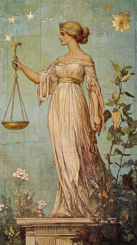 A whimsical woman embodies Libra's elegance in Carl Spitzweg’s romantic style, balancing harmony and beauty with poised grace under a dreamy starlit sky. Libra Art Aesthetic, Libra Women Aesthetic, Libra Sun Aesthetic, Famous Paintings Of Women, Persephone Wedding, Libra Illustration, Libra Aesthetic, Greece Women, Carl Spitzweg