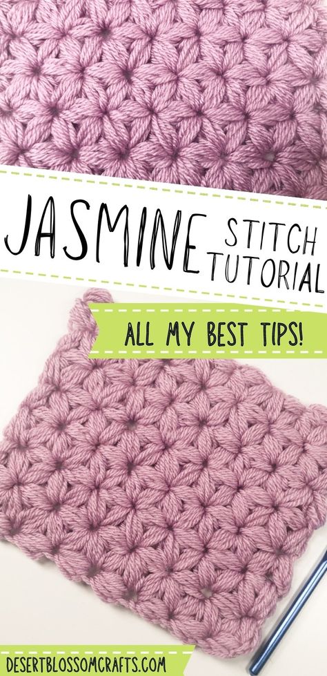 Best Blanket Stitches Crochet, Crochet Stitch Instructions, Most Beautiful Crochet Stitches, Sprig Stitch Crochet, New Stitch A Day Crochet, Crochet Fantasia Stitch, Crochet Stitch Examples, Flower Stitch Crochet Blanket, Jasmine Star Stitch Crochet