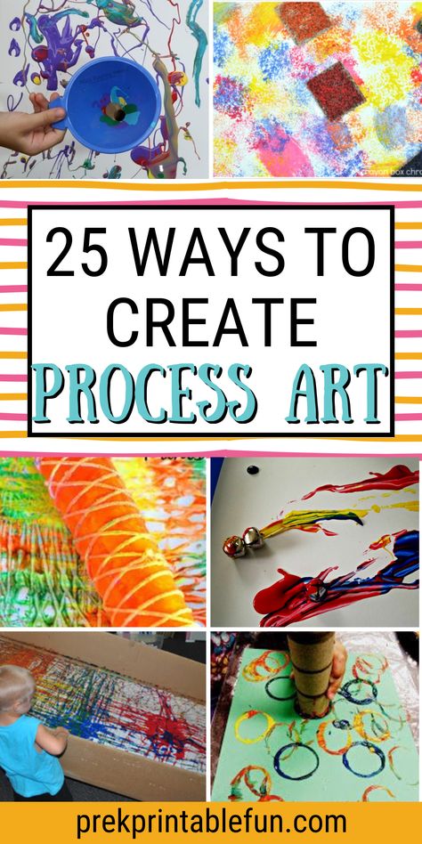 Processed Art For Kindergarten, Creative Art Kindergarten, Process Art School Age, Paint Ideas Preschool, Preschool Art Fair Ideas, Art Idea For Preschoolers, Pre K Process Art Projects, Painting Preschool Ideas, Original Works Art Projects Preschool