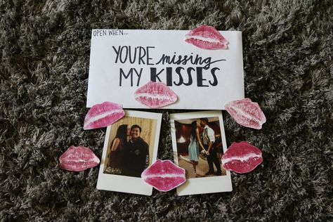 Open When You Miss My Kisses Letter, Open When You Miss My Kisses, Deployment Crafts, Best Friend Bday Gifts, Diy Relationship Gifts, Military Letters, Military Boyfriend, Love Letter For Boyfriend, Birthday Boxes