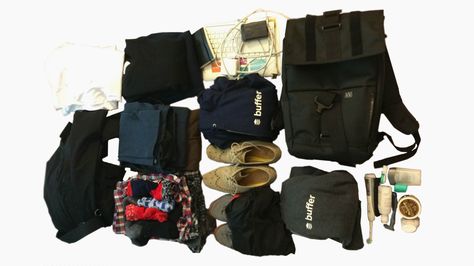 Everything I Own Minimalism, In My Backpack, Becoming Minimalist, My Backpack, Everything I Own, Travel Clothes Women, Old Sweater, Minimalist Lifestyle, Gym Shoes