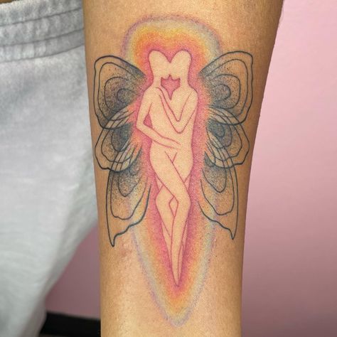 Ultimate Guide to Aura Tattoo Ideas: Meaning, Inspiration, and Design Fire Woman Tattoo, Goddess Word Tattoo, Small Spiritual Tattoos For Women, Soul Ties Tattoo, Aura People, Aura Tattoos, Tattoo Ideas Meaning, Fire Tattoos, Tats Ideas