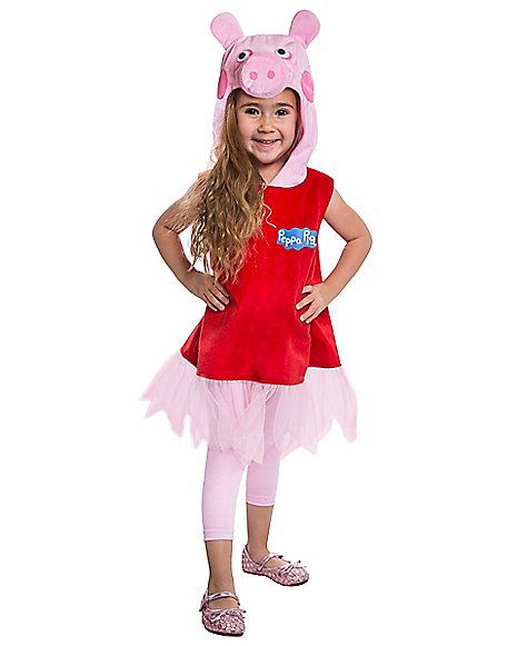 Peppa the Pig Toddler Costume - Spirithalloween.com Pig Makeup, Peppa Pig Halloween Costume, Best Toddler Halloween Costumes, Peppa Pig Costume, Pig Halloween Costume, Peppa Pig Outfit, Peppa Pig Dress, Pig Costume