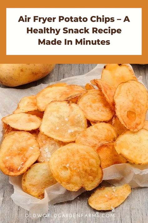 Air Fryer Chips, Crispy Potato Chips, Air Fryer Potato Chips, Potato Chips Recipe, Air Fryer Potato, Healthy Snack Recipe, Air Fryer Recipes Dessert, New Air Fryer Recipes, Potato Chip Recipes