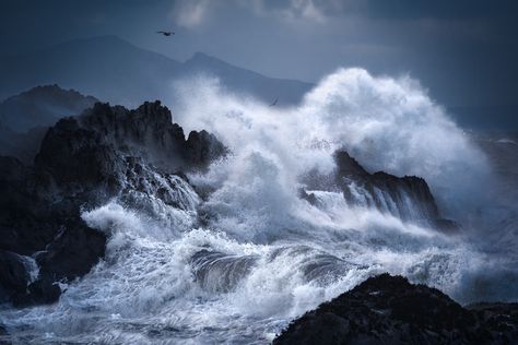 Stormy Seas in Wales, UK - Photo of the Day - March 21st 2021 - Fstoppers Scary Ocean, Ocean Storm, Stormy Seas, Jobs In Art, Moonlight Painting, Wales Uk, Stormy Sea, Ocean Vibes, Sea Painting