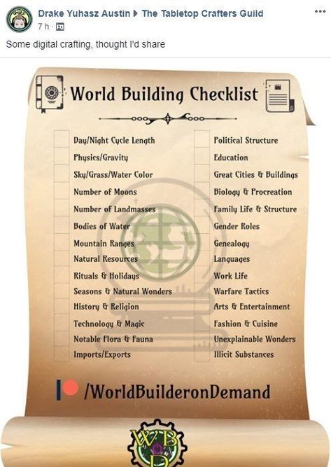 World Building Checklist, World Inspiration, World Building, Writing Fantasy, Writing Inspiration Prompts, Writing Characters, Book Writing Inspiration, Book Writing Tips, Writing Resources