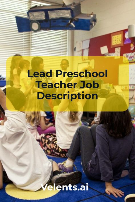 Lead Preschool Teacher Job Description template includes a detailed overview of the key requirements, duties, responsibilities, and skills for this role. It's optimized for posting on online job boards or careers pages and easy to customize this template for your company. Preschool Job Chart Ideas, Daycare Teacher Job Description, Preschool Job Chart, Teacher Team Building, Prek Jobs Chart, Classroom Leadership Roles Job Chart, Preschool Jobs, Management Skills Leadership, Helper Jobs