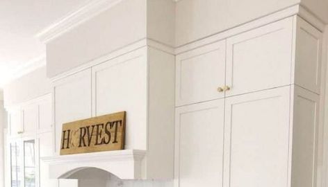 12 Creative Ideas for Kitchen Soffits | Tips you Haven't Thought | Kitchen Cabinet With Soffit, Soffit Over Kitchen Cabinets, Soffits Above Kitchen Cabinets, Camoflauge Kitchen Soffit, Above Cabinet Soffit Ideas, Cabinets With Soffit Above, Disguise Kitchen Soffit, Kitchen With Soffit Above Cabinets, Kitchen Soffit Makeover