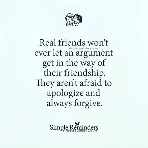 @Regrann from @mysimplereminders - "Real friends won't ever let an argument get in the way of their friendship. They aren't afraid to apologize and always forgive."  Unknown Author #SimpleReminders #SRN @bryantmcgill @jenniyoung_ #quote #friends #argue #angry #sorry #apologize Sorry For Friends, Apology Quotes For Him, Sorry Message For Friend, Quotes About Real Friends, Lesson Learned Quotes, Apologizing Quotes, Sorry Quotes, Notable Quotes, Simple Reminders