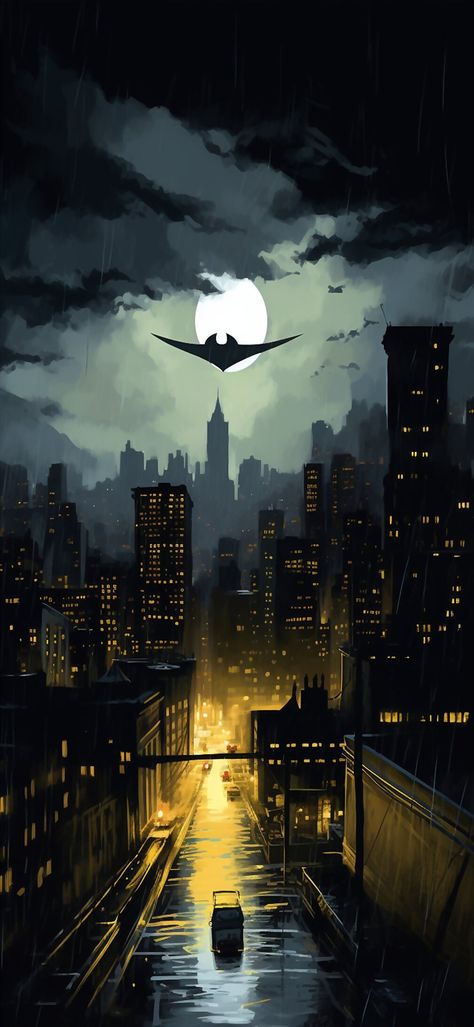 #wallpaper #superheroes #dc Batman Lockscreen, Dc Comics Wallpaper Iphone, Batman City, Batman Wallpaper Iphone, Superhero Background, Dc Comics Wallpaper, Dark Comics, Batman Artwork, City Background