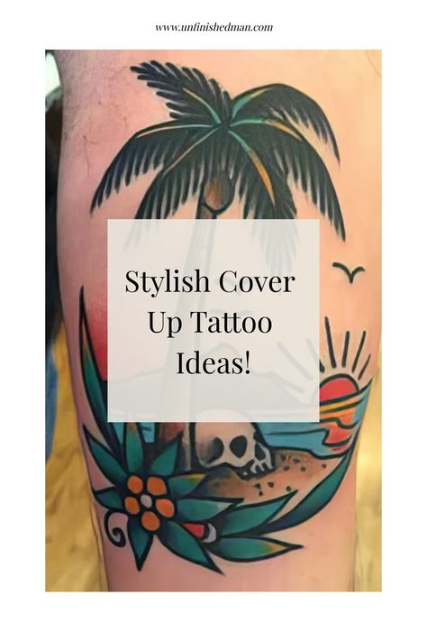 Discover creative Cover Up Tattoo Ideas to transform old tattoos into beautiful new artwork. Whether you want to refresh an existing design or completely cover it up, these ideas will inspire you! From floral motifs to geometric patterns, there are endless possibilities to revamp your ink in a unique and stylish way. Say goodbye to tattoo regrets and hello to a fresh start with these stunning cover-up designs. Embrace the opportunity to turn your body art into a masterpiece that reflects your pe Coverup Tattoo Ideas For Women Cover Up Half Sleeves, Transform Tattoo, Back Tattoo Cover Up Ideas For Women, Cute Cover Up Tattoos For Women, Simple Cover Up Tattoos, Hawaiian Tattoo Traditional, Side Foot Tattoos, Cover Up Tattoo Ideas, Up Tattoo Ideas