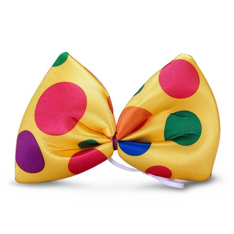 Would be cute to have a dress up station with face painting, bow tie, noses, hat, shoes for pictures! Yellow Party Fascinator, Clown Bow Tie, Dress Up Stations, Bow Tie Party, Giant Bow, Fair Theme, Holiday Costumes, Circus Costume, Carnival Themes