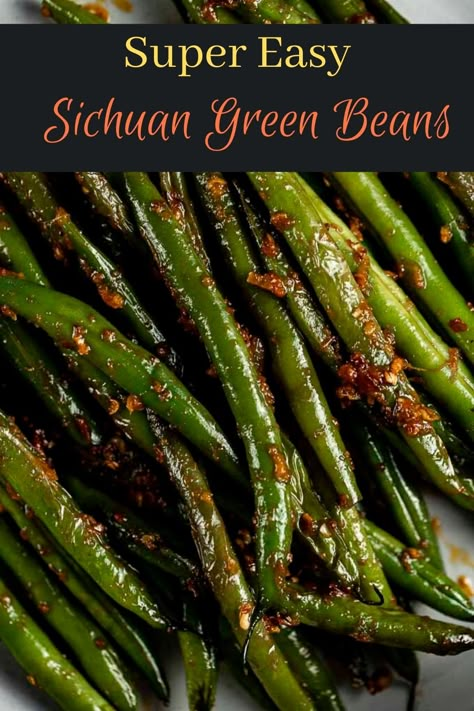 Thai Green Beans Stir Fry, Ginger Garlic Green Beans, Spicy Garlic Green Bean Recipes, Stir Fry Green Beans Asian, Chinese Stir Fry Green Beans, Green Bean Recipes Soy Sauce, Asian Garlic Green Beans, Stir Fry Sides Dishes, Stir Fry Green Beans Recipes