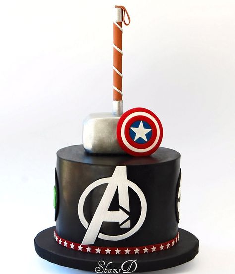 Avengers Cake - Thor Cake, Marvel Birthday Cake, Avengers Cake, Marvel Cake, Superhero Birthday Cake, Movie Cakes, Avenger Birthday Party, Superhero Cake, Avengers Birthday