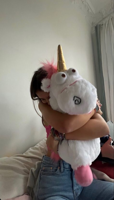 Unicorn Stuffed Animal Aesthetic, Unicorn Captions Instagram, Soft Toys Aesthetic, Unicorns Aesthetic, Unicorn Teddy, Unicorn Aesthetic, Pink Minion, Unicorn Soft Toy, Pink Top Outfit