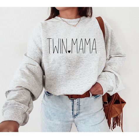 Twin Mama Sweatshirt Twin Mama New Mom Gift Mom of Twins - Etsy Nana Sweatshirt, College Sweater, Custom Crewneck Sweatshirts, Sweatshirt Details, Grandma Sweater, Mom Sweater, Gildan Sweatshirt, New Grandma, Mama Sweatshirt