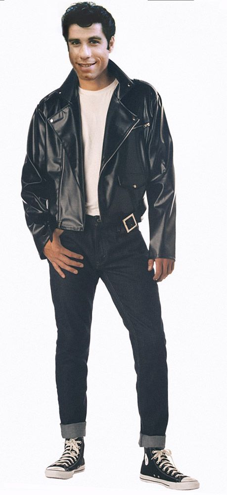 John Travolta Grease 80s Outfits Men Party, Greasers Outfit Girl, 70 Costume Ideas, Greaser Costume, 80s Movie Costumes, 80s Outfits Men, Grease John Travolta, Greaser Outfit, Grease Outfits