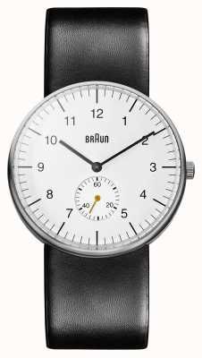 Braun Mens White Black Watch BN0024WHBKG Braun Clock, Bauhaus Watch, Minimal Face, Braun Design, Dieter Rams, Gents Watches, Buy Watches, Analog Watch, Classic Watches