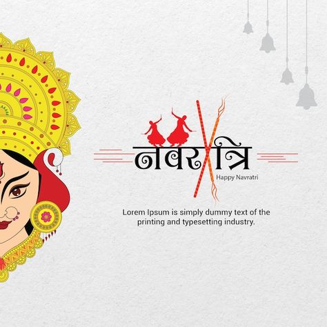 Navratri Poster Design, Hindi Typography, Durga Puja Image, Navratri Poster, Navratri Greetings, Navratri 2024, Ganesh Puja, Navratri Wishes, Design Motivation