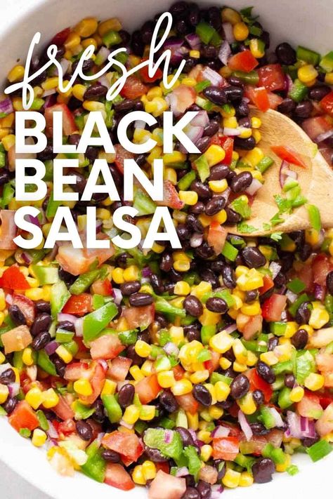 Cook Black Beans, Corn And Black Bean Salsa, Black Bean Salsa Recipe, Bean Salsa Recipe, Black Bean And Corn Salsa, Corn Bean Salsa, Corn And Black Bean, Black Bean Corn Salsa, Corn Salsa Recipe