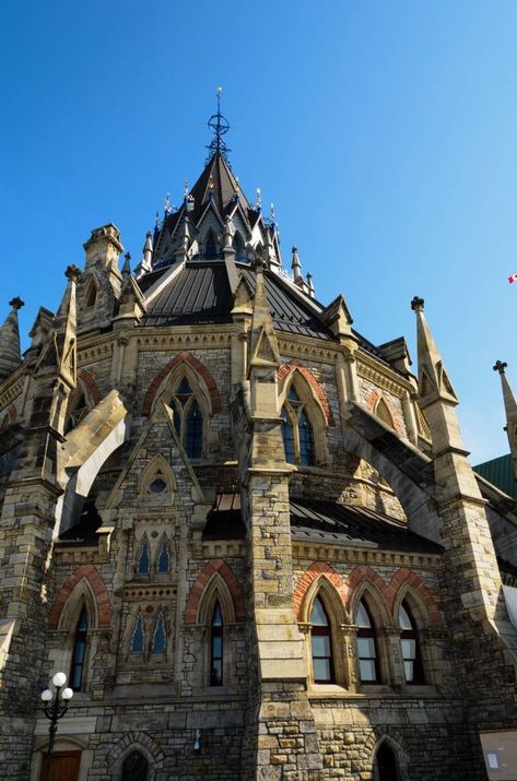 Cool Bookish Places: The Library of Parliament, Canada Old Library Architecture Exterior, Ash And Starlight, Library Architecture Exterior, Library Exterior, Flying Buttress, Archive Library, Minecraft Village, Library Architecture, Old Library