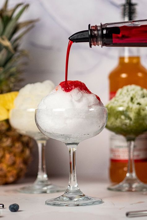 Hawaiian Ice Shave, Hawaiian Shave Ice Syrup Recipe, Homemade Shaved Ice Syrup, Hawaiian Shaved Ice Recipe, Shaved Ice Syrup Recipe, Shave Ice Syrup Recipe, Ice Recipes, Shaved Ice Recipe, Hawaiian Ice