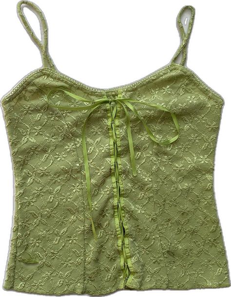 Green Cami Top Outfit, Aesthetic Clothes Png, Clothing Png, Crop Top Camisole, Ella Enchanted, Green Cami, Dark Dress, Lace Up Corset, Fairy Clothes