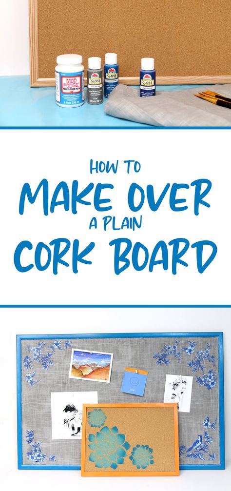 Cork Board Makeover Diy, Painted Cork Board Ideas, Bulletin Board Ideas For Home, Painting A Cork Board, Corkboard Makeover, Decorate Cork Board, Diy Cork Board Ideas, Paint Cork Board, Cork Board Makeover